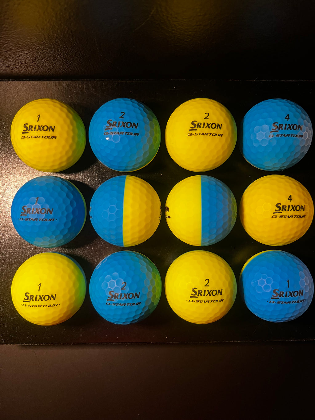12 Srixon Divide Q-Star Tour À++ grade Blue/Yellow