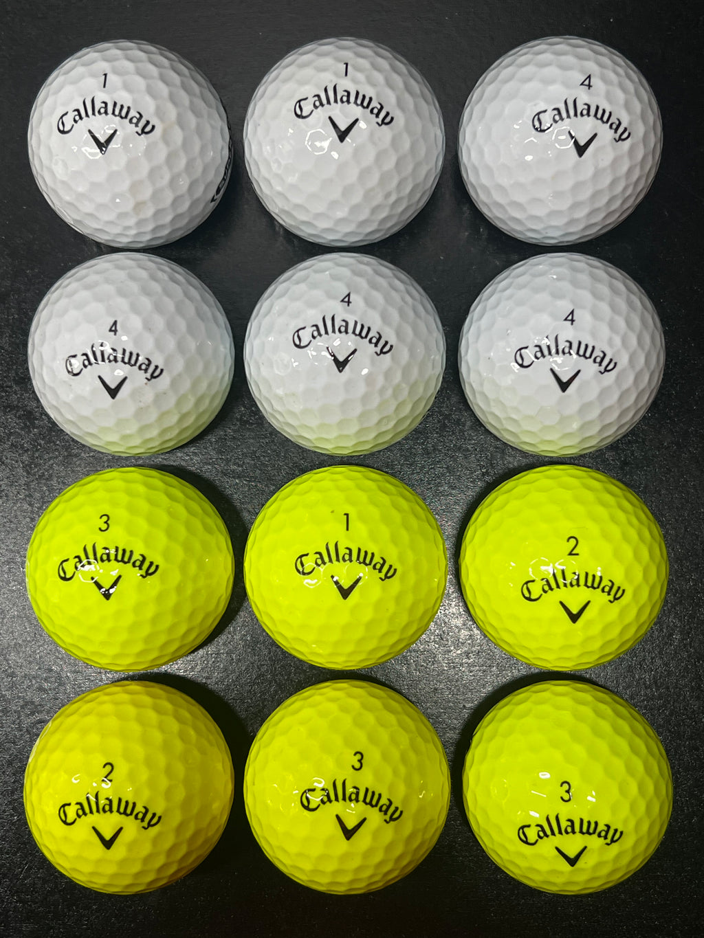 12 CALLAWAY SUPERSOFT A++ Grade  white/yellow