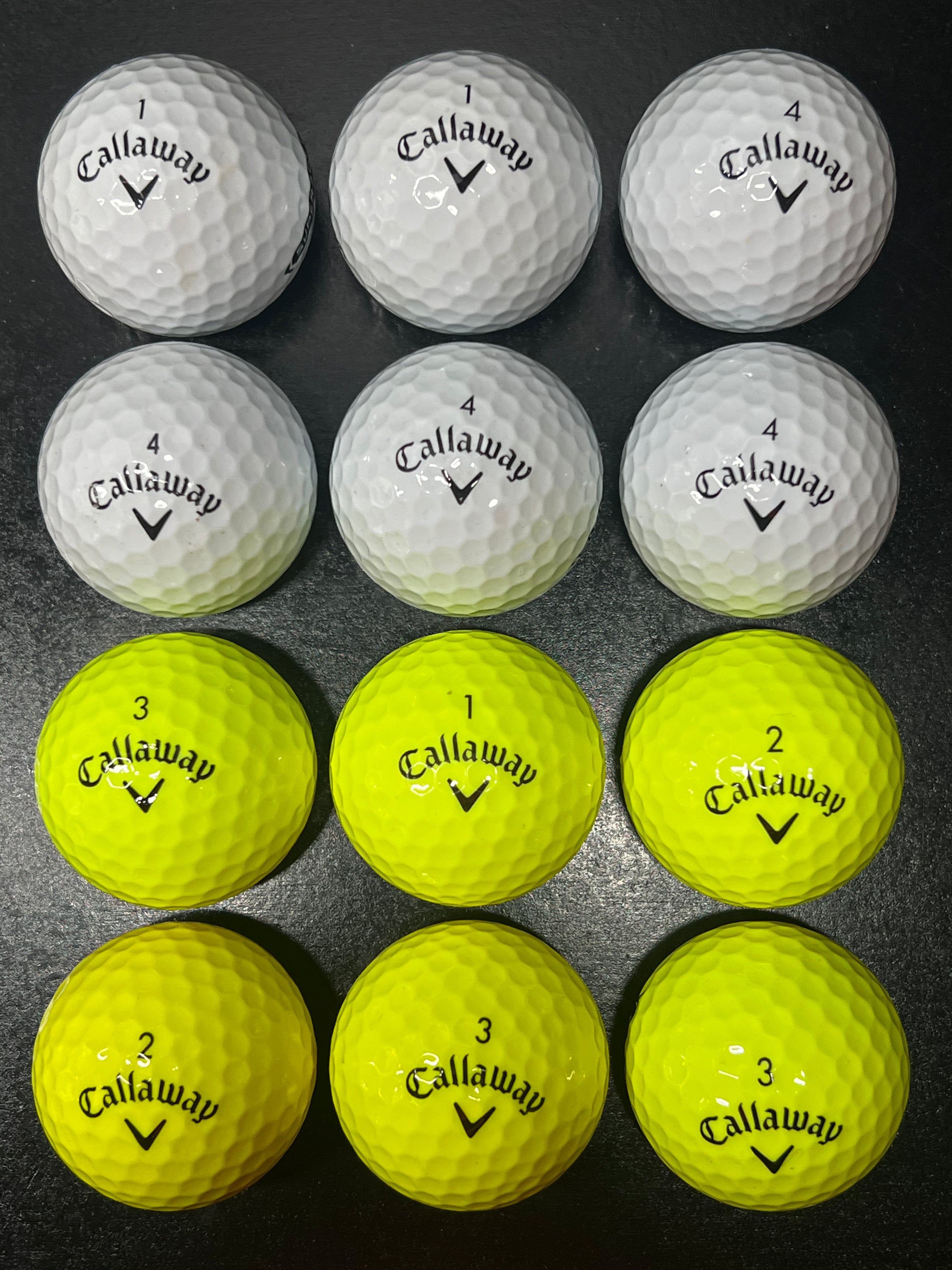 12 CALLAWAY SUPERSOFT A++ Grade  white/yellow