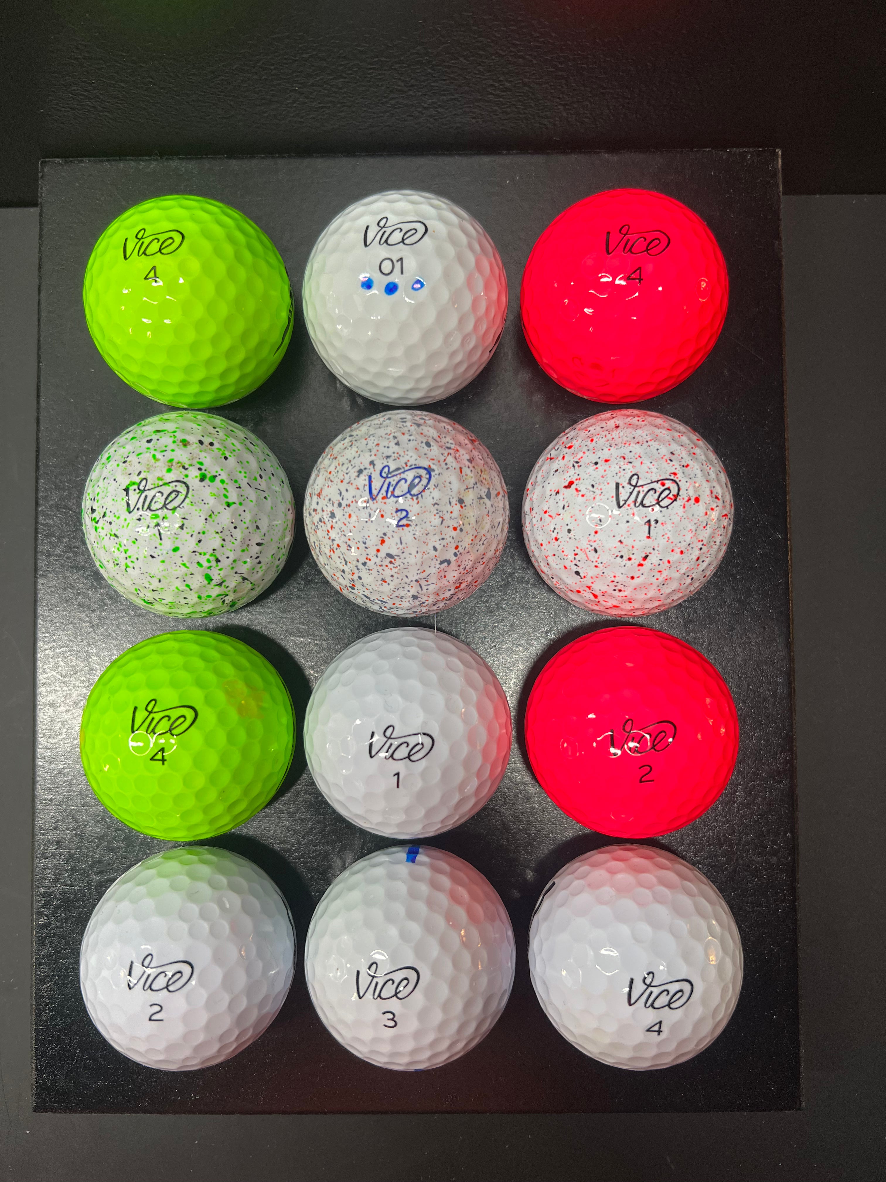 12 VICE Grade A++ MIX golf balls