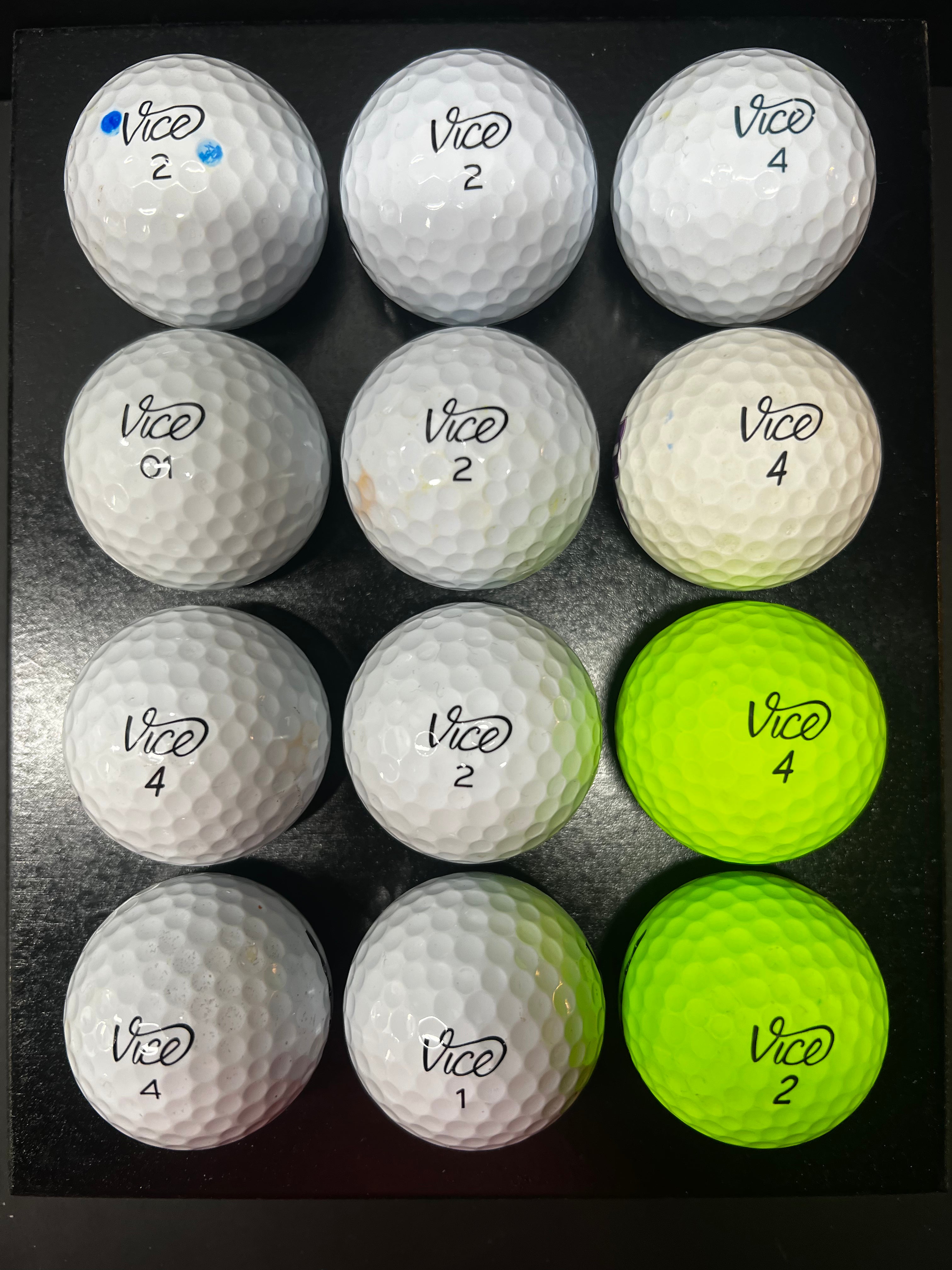 12 VICE MIX. Grade A golf balls